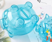 貯金箱 ブタ型 ブタ貯金箱 ピギーバンク インテリア小物 小銭用 硬貨用 豚 動物 アニマル 半透明 クリア ポップ カジュアル かわいい キュート ユニーク