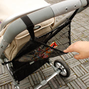 ベビーカーバッグ 荷物入れ 小物入れ ベビーカー ベビーカーアクセサリー 着替え タオル 哺乳瓶 エチケット用品 おもちゃ 収納 ハンギング Ｓ字フック 軽量 メッシュ ネット 便利 お散歩 お出かけ 大容量 取付簡単 シンプル ブラック 黒