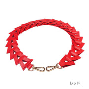 ショルダーベルト ショルダーストラップ バッグストラップ 付け替え 90cm 単品 PUレザー 斜め掛け おしゃれ モード 個性的 かばん bag 交換用 肩ひも フック 簡単 黒 赤 太め ギザギザ カジュアル 上品