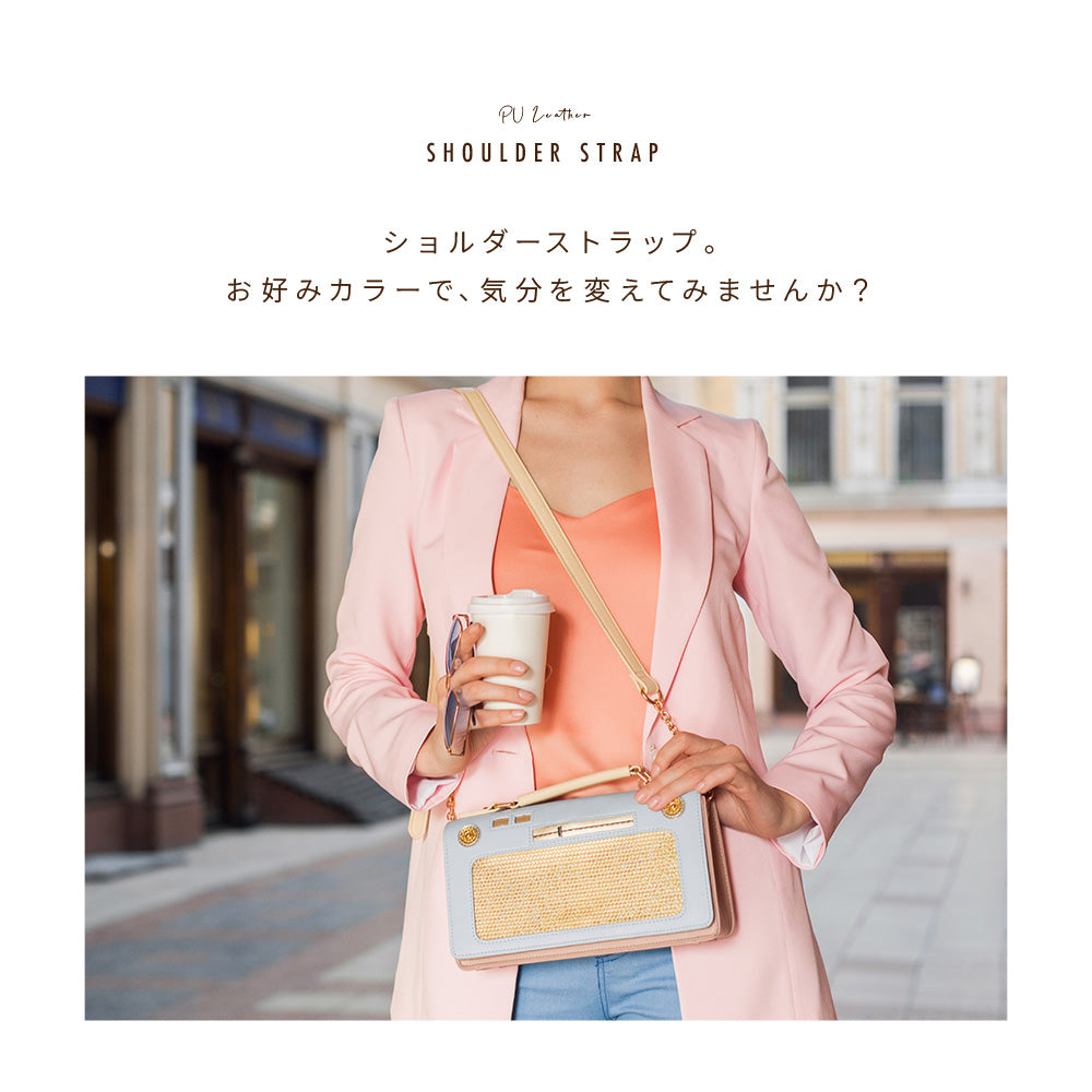 ショルダーストラップ スマホショルダーストラップ バッグ用 ショルダーベルト 携帯 金具シルバー 商品画像3
