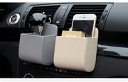 車用収納ホルダー 収納ボックス スマホホルダー 車内用 カー用品 フェイクレザー 吹き出し口 簡単取り付け シンプル 小物入れケース 装着簡単 カーアクセサリー 車用品 車載用品 便利グッズ