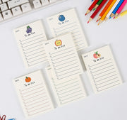 メモ帳 TO DO リスト todolist 50枚 文房具 フルーツ 果物 イラスト タスク管理 スケジュール管理 かわいい