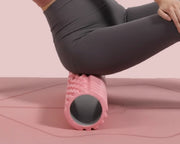 ストレッチローラー トレーニングローラー ヨガローラー キンマクリリース エクササイズ トレーニンググッズ ダイエット器具 筒状 凹凸 筋トレ ボディケア リラックス 足裏 背中 太もも 腰 おしゃれ かわいい おうちトレーニング 自宅 セルフケア ピンク 紫 青 黒
