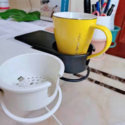 ドリンクホルダー クリップ式 マグカップ コップ ペットボトル 机 テーブル デスク クランプ 固定 転倒防止 便利