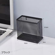 ペン立て ペンスタンド デスクオーガナイザー 引っ掛け 吊り下げ 小物収納 文房具入れ 多用途 ペンホルダー 収納雑貨 生理用品 フック付き メッシュ スクエア 四角 シンプル スタイリッシュ カジュアル