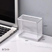 ペン立て ペンスタンド デスクオーガナイザー 引っ掛け 吊り下げ 小物収納 文房具入れ 多用途 ペンホルダー 収納雑貨 生理用品 フック付き メッシュ スクエア 四角 シンプル スタイリッシュ カジュアル