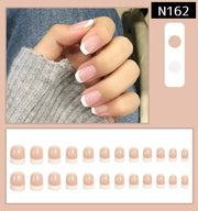 ネイルチップ つけ爪 24枚セット 12サイズ 貼るネイル ラインストーン リボン 蝶 花 豹 ラメ キラキラ 可愛い おしゃれ