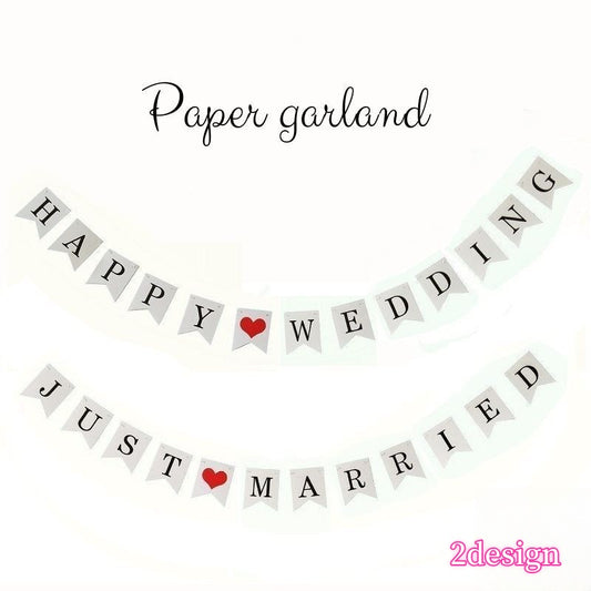 ペーパーガーランド ウェデイング 結婚式 前撮り パーティー デコレーション 商品画像