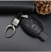 キーケース キーホルダー スマートキーケース スマートキーカバー BENZ メルセデス ベンツ 専用 鍵入れ カラビナ フック シリコン ソフト 耐久性 高級感 軽量 編み込み模様 カーボン柄 シンプル おしゃれ かっこいい スタイリッシュ ギフト プレゼント 贈り物 レディース メンズ 男女兼用 ユニセックス ファッション小物