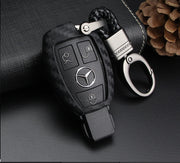 キーケース キーホルダー スマートキーケース スマートキーカバー BENZ メルセデス ベンツ 専用 鍵入れ カラビナ フック シリコン ソフト 耐久性 高級感 軽量 編み込み模様 カーボン柄 シンプル おしゃれ かっこいい スタイリッシュ ギフト プレゼント 贈り物 レディース メンズ 男女兼用 ユニセックス ファッション小物