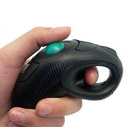 マウス トラックボールマウス ハンディトラックボールマウス グリップ型 センサー 両利き用 右利き用 左利き用 USB接続 ブラック