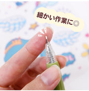 ノック式カッター ペン型 本体 替え刃4本セット ペンカッター クラフトカッター デザインナイフ カッターナイフ ボールペン型 切り抜き 携帯 持ち運び 文具 文房具 コラージュ ペーパークラフト 便利