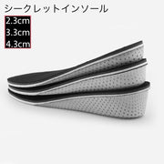 シークレットインソール 1足組 中敷き かかとタイプ ハーフタイプ 靴用品 身長アップ 足長効果 美脚効果 メンズ レディース 男女兼用 ユニセックス 見えない バレない