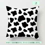 クッションカバー 単品 カバーのみ 正方形 四角 45×45cm モノトーン スクエア 幾何学 インテリアファブリック 布カバー 枕カバー シンプル おしゃれ イメチェン 模様替え ファスナー