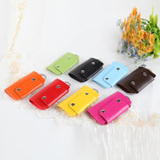 キーケース 6連 三つ折り キーフック キーホルダー おしゃれ スナップボタン フェイクレザー レザー調 シンプル 男女兼用 レディース メンズ ユニセックス 鍵入れ カバー ギフト プレゼント 贈り物 女性用 男性用