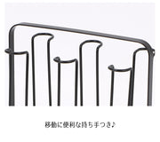 グラススタンド グラスホルダー コップ立て カップ収納ラック 水切り 台所用品 キッチン収納 持ち手 持ち運び 移動 6個用 白 黒 シンプル コンパクト 省スペース おしゃれ