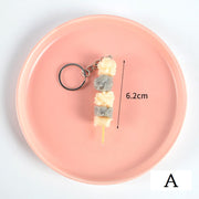 キーホルダー キーリング 食品サンプル レディース メンズ 男女兼用 バッグチャーム おもしろ ユニーク おでん 焼き鳥 卵 可愛い プレゼント 贈り物 景品 イベント