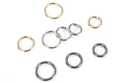 丸カン 同色10個セット クラフトパーツ 金具 ハンドメイド レザークラフト材料 線径3mm 内径20mm 16mm 13mm アクセサリー キーホルダー カバン ハンドクラフト 丸環 まるかん マルカン シンプル DIY 手作り シルバー ゴールド ガンメタ