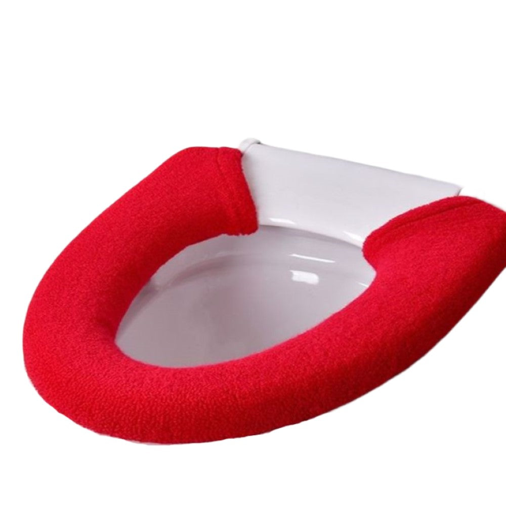 便座カバー トイレカバー U型 スナップボタン留め 装着簡単 トイレ用品 レッド バリエーション画像