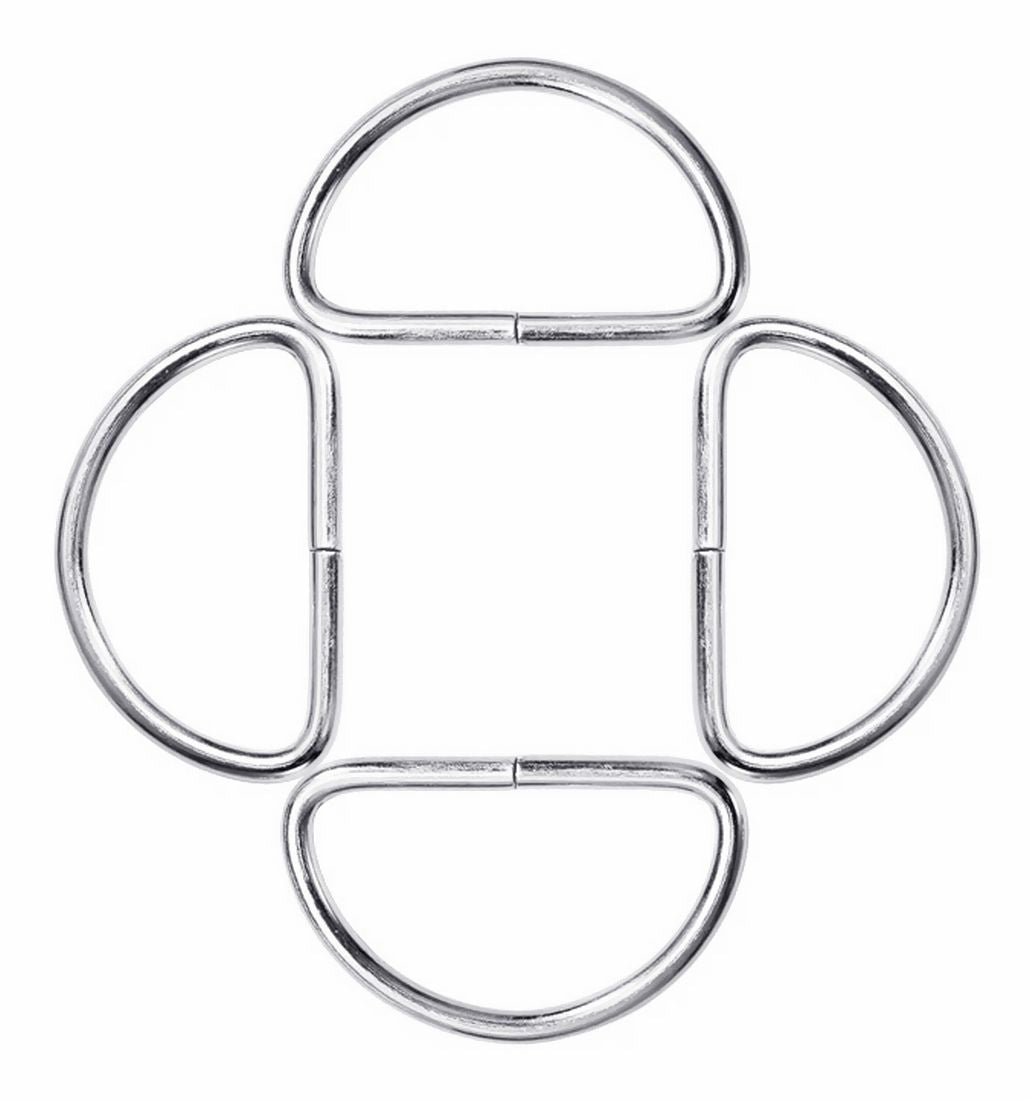 Dカン 15mm 20個セット 手芸用品 D環 Dリング 金属 金具 手作り ハンドメイド バッグ ポシェット カバン 鞄 シルバーカラー