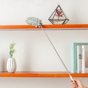 ハンディモップ 掃除用品 モップ 伸縮 ロングモップ 26cm 76cm 曲がる 変形 ほこり取り はたき 高所 隙間 すき間 吸水 洗える パソコン エアコン 天井