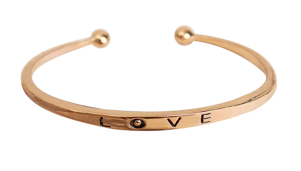 バングル ブレスレット 腕輪 LOVE ラブ 文字 ゴールド シルバー アクセサリー おしゃれ レディース 女性用 プレゼント
