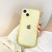 iPhoneケース スマホカバー スマホケース 背面保護 傷防止 汚れ防止 波型 なみなみ クリアカラー シンプル おしゃれ スマートフォン アイフォン