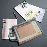 ファイルケース クリアケース メッシュケース ペンケース 小物収納 事務用品 筆箱 文房具 書類 ノート A4 A5 A6 ファスナー ジッパー 薄型 マチなし 整理整頓 大容量