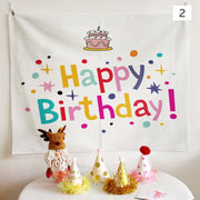タペストリー ハッピーバースデー お誕生日 Happy Birth Day 壁飾り 飾り付け お祝い パーティー イベント インテリア かわいい おしゃれ 壁面装飾 ウォールデコレーション