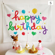 タペストリー ハッピーバースデー お誕生日 Happy Birth Day 壁飾り 飾り付け お祝い パーティー イベント インテリア かわいい おしゃれ 壁面装飾 ウォールデコレーション
