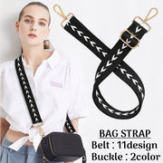 バッグストラップ ショルダーベルト 持ち手 肩紐 付け替え 交換用 幅広 ワイド 斜めがけ 肩掛け ナスカン付き 長さ調整可能
