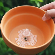 鉢底マット 10個セット ガーデニング用品 花 植物 植木鉢 プランター 園芸 観葉植物 円すい形 円錐形 クリア 透明 メッシュ 網 穴あり シンプル 土漏れ防止 通気性 柔らかい