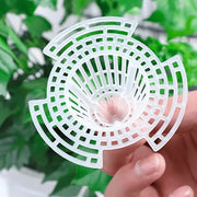 鉢底マット 10個セット ガーデニング用品 花 植物 植木鉢 プランター 園芸 観葉植物 円すい形 円錐形 クリア 透明 メッシュ 網 穴あり シンプル 土漏れ防止 通気性 柔らかい