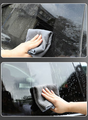 洗車用タオル カー用品 掃除用具 四角形 グレー 吸水性 拭きあげ 乾拭き 仕上げ拭き ほこり取り 内装掃除
