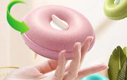 小物入れ 収納ケース ドーナツ型 蓋付き スライド 収納 仕分け シンプル 持ち運び 可愛い ユニーク 雑貨