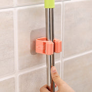 モップホルダー ほうきホルダー 2個セット 傘掛け 傘立て 掃除用具 壁取り付け シール式 壁掛け 固定 省スペース 箒 整理
