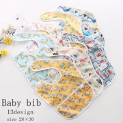 よだれかけ スタイ お食事エプロン ベビービブ 子供用品 ベビー 赤ちゃん 男の子 女の子 四角 面ファスナー 総柄 動物 アニマル ピンク ブルー かわいい キュート ポップ