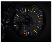スポーク用反射スティック スポークリフレクター 反射チューブ 12本入り 自転車用品 スポークアクセサリー シルバー レッド ブルー イエロー シンプル 夜間 夜道 事故防止 安全対策