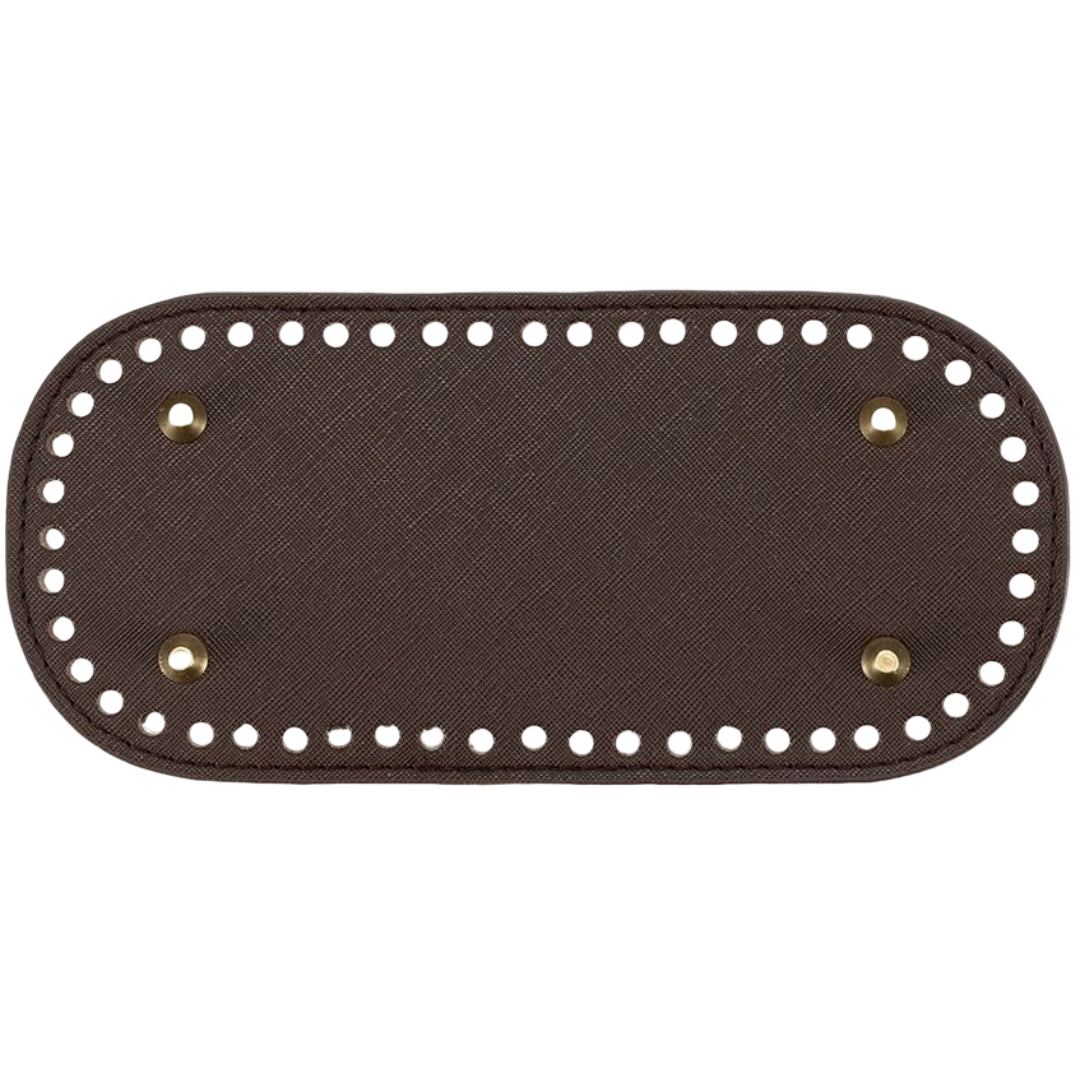 バッグ用底板 バッグ底板 バッグボトム PUレザー底 底鋲 リベット ダークブラウン バリエーション画像