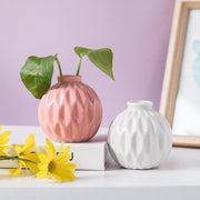 花瓶 花器 フラワーベース 陶器 置物 丸型 単色 セラミック シンプル コンパクト フラワーアレンジメント インテリア リビング 玄関 お花 装飾 おしゃれ