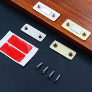 マグネットキャッチ 4組セット ドアキャッチ ドア止め金具 家具扉 戸棚 引き戸 DIY 両面テープ ネジ 磁力 磁石 便利