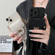 iPhoneケース ショルダーストラップ付き iPhoneカバー スマホケース スマホカバー 背面保護 カードホルダー付き カード入れ お札入れ 肩掛け 斜め掛け 傷予防 携帯ケース アイフォンケース スマートフォンケース