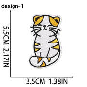 ワッペン 手芸用品 アイロンワッペン アップリケ 刺繍ワッペン アイロン接着 猫 ねこ かわいい 装飾 デコレーション デコ