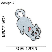 ワッペン 手芸用品 アイロンワッペン アップリケ 刺繍ワッペン アイロン接着 猫 ねこ かわいい 装飾 デコレーション デコ