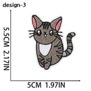 ワッペン 手芸用品 アイロンワッペン アップリケ 刺繍ワッペン アイロン接着 猫 ねこ かわいい 装飾 デコレーション デコ