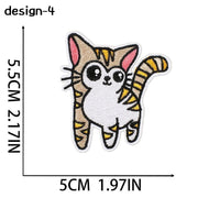ワッペン 手芸用品 アイロンワッペン アップリケ 刺繍ワッペン アイロン接着 猫 ねこ かわいい 装飾 デコレーション デコ