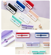 ペン用ギフトボックス ペン用ギフト箱 ペン用プレゼントボックス ペンケース 筆箱 ラッピンググッズ ギフト用包装用品 長方形 一本用 不透明 無地 パープル ピンク ホワイト ブラック シンプル カジュアル 可愛い キュート おしゃれ ハンドメイド用品