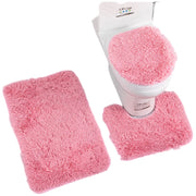トイレマット トイレの蓋カバー バスマット 3点セット 足元マット 足拭きマット ふたカバー ラグマッ ト 吸水 汚れ防止 滑り止め 無地 単色 シンプル トイレ用品 バスルーム用品 おしゃれ 日用雑貨