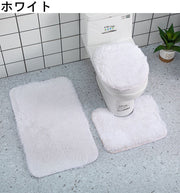 トイレマット トイレの蓋カバー バスマット 3点セット 足元マット 足拭きマット ふたカバー ラグマッ ト 吸水 汚れ防止 滑り止め 無地 単色 シンプル トイレ用品 バスルーム用品 おしゃれ 日用雑貨