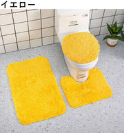 トイレマット トイレの蓋カバー バスマット 3点セット 足元マット 足拭きマット ふたカバー ラグマッ ト 吸水 汚れ防止 滑り止め 無地 単色 シンプル トイレ用品 バスルーム用品 おしゃれ 日用雑貨